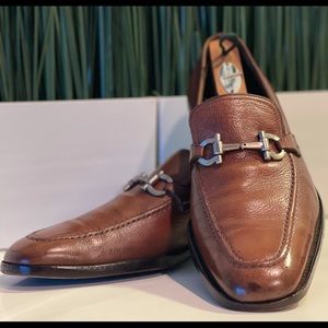 Salvatore Brown Leather Horsebit Loafer 🔥🔥Great